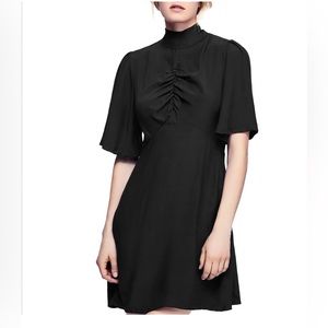 Free People Black Be My Baby Ruched Dress Size 10